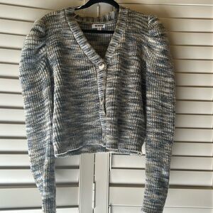BB Dakota cropped puff sleeve cardigan size medium